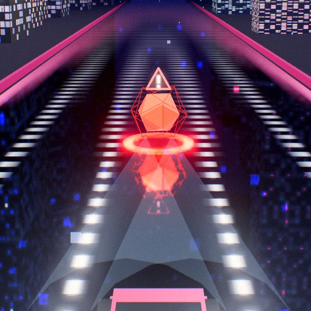 A threat under a glowing red ring with a warning icon